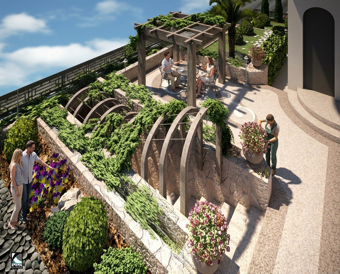 Villa ladscape, Mr. Alfred Abu Alees.