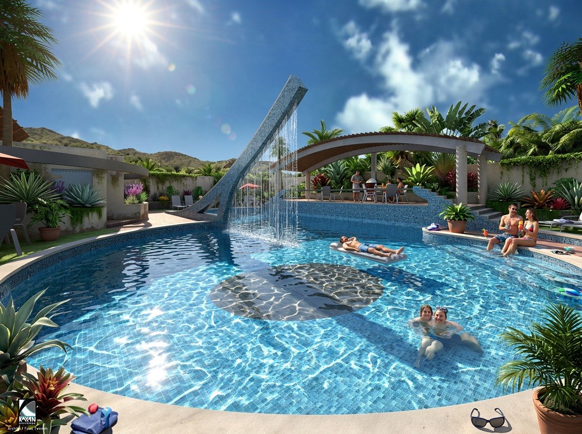 Villa pool and landscape, Mr Amir Abu Shamsieh.