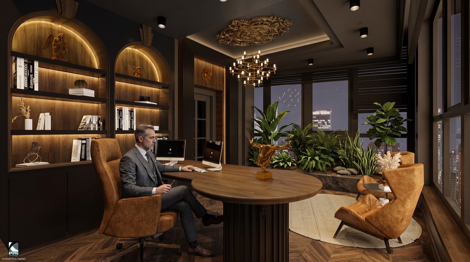 Private office, Villa Mr. George Nissan.