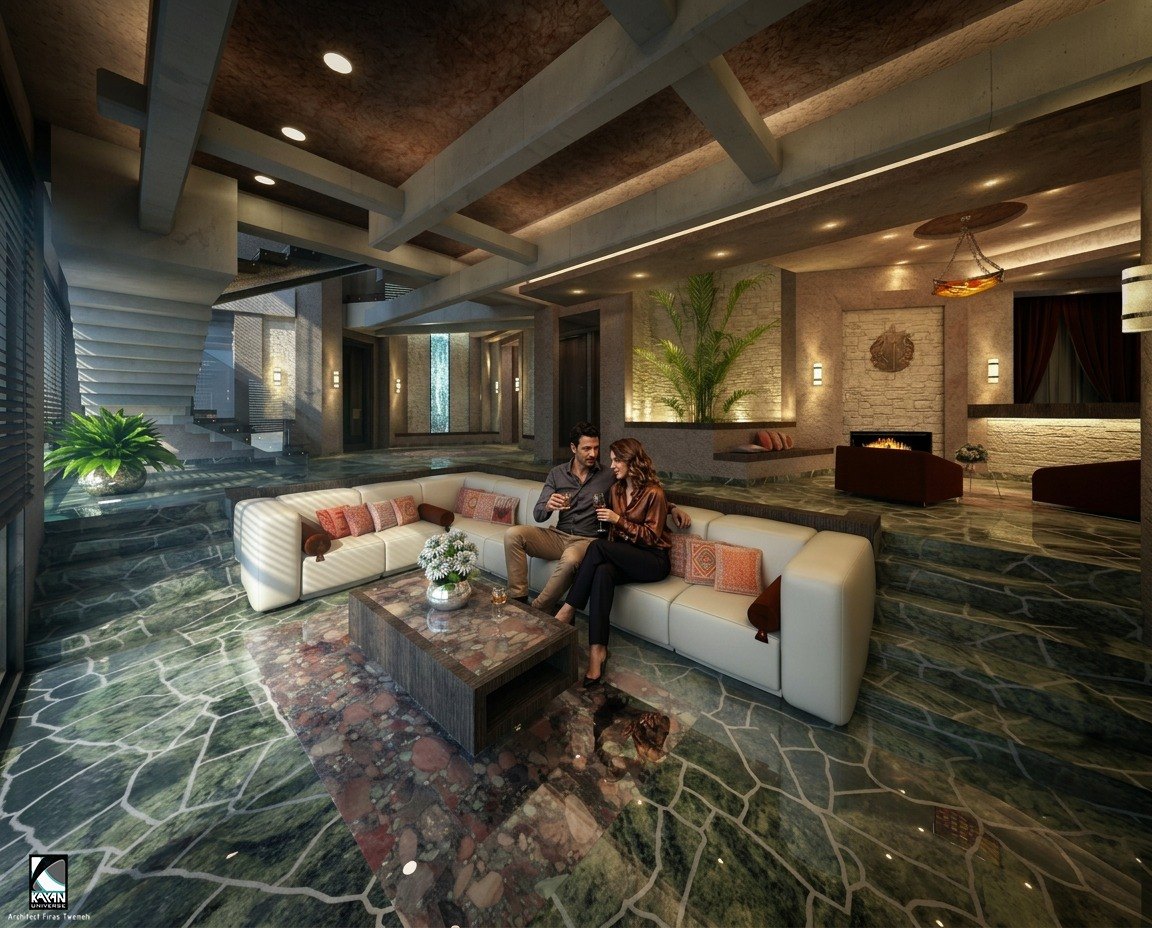Villa Interior, Living Area, Mr. Mike Canawati.