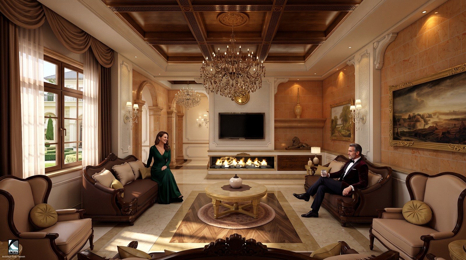 Guest sitting, Castle for Dr. Naeem Alradi.