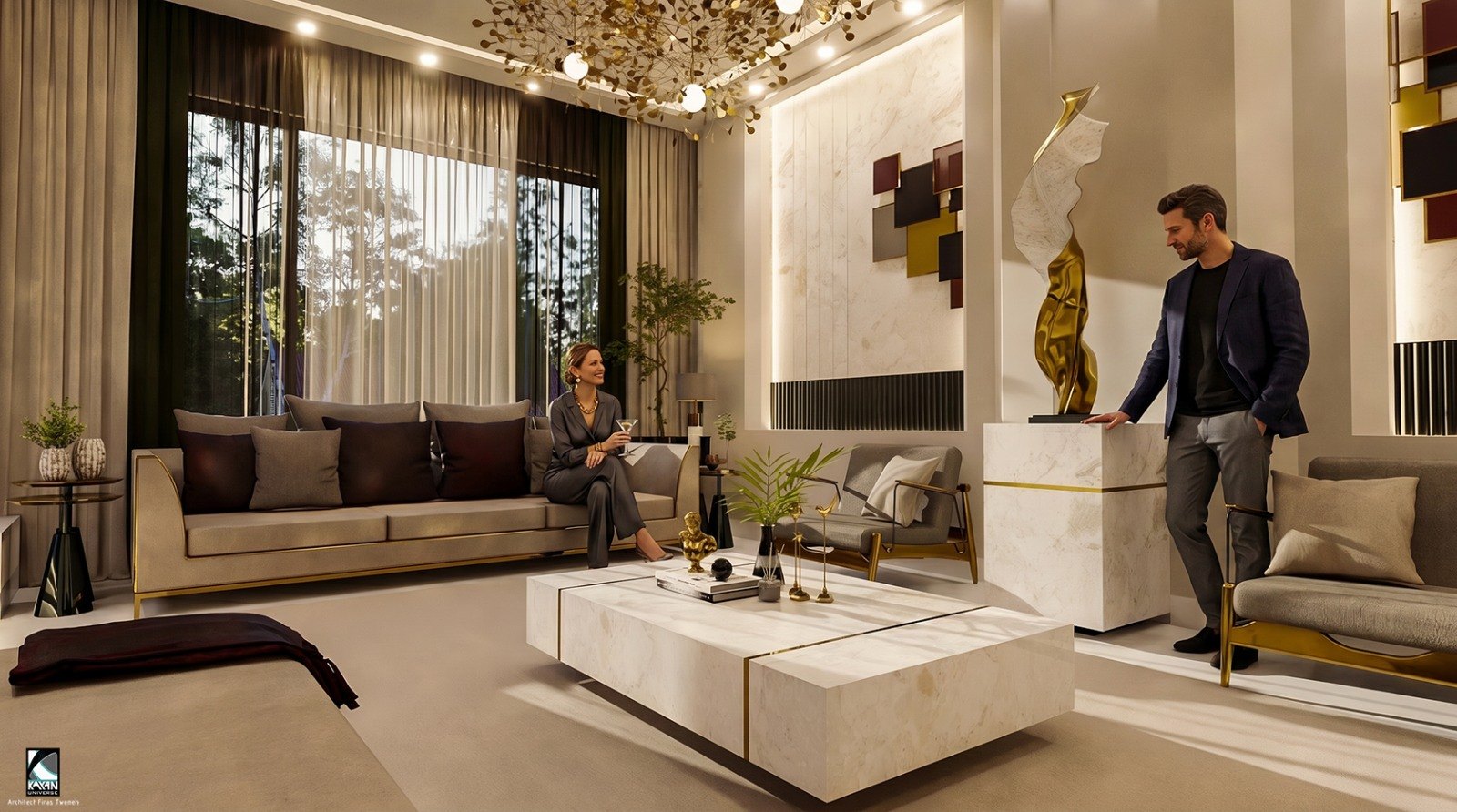 Guest sitting, Villa Mr. Hani Izz.