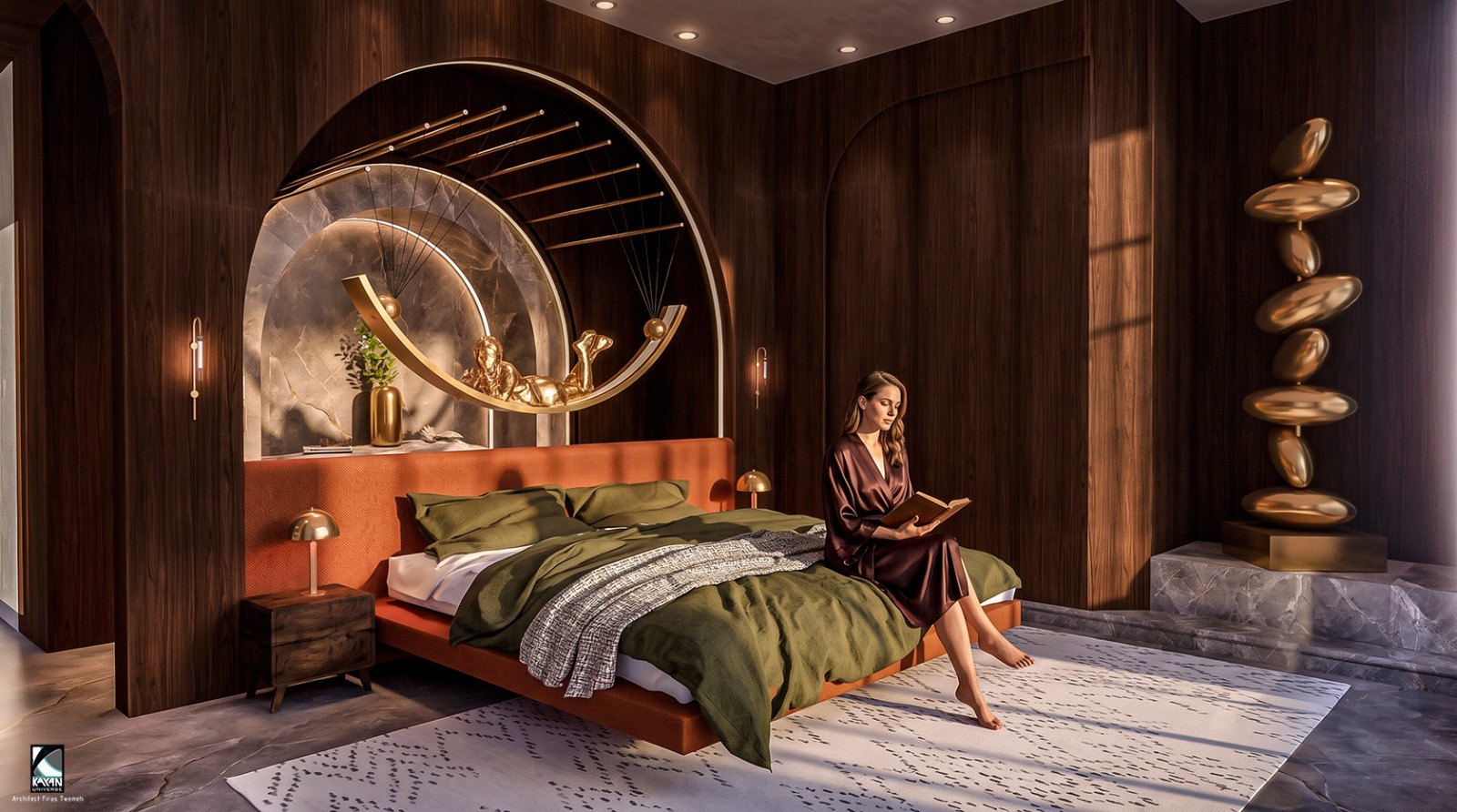 Master Bedroom, Villa Mr. Khalil Sabat.