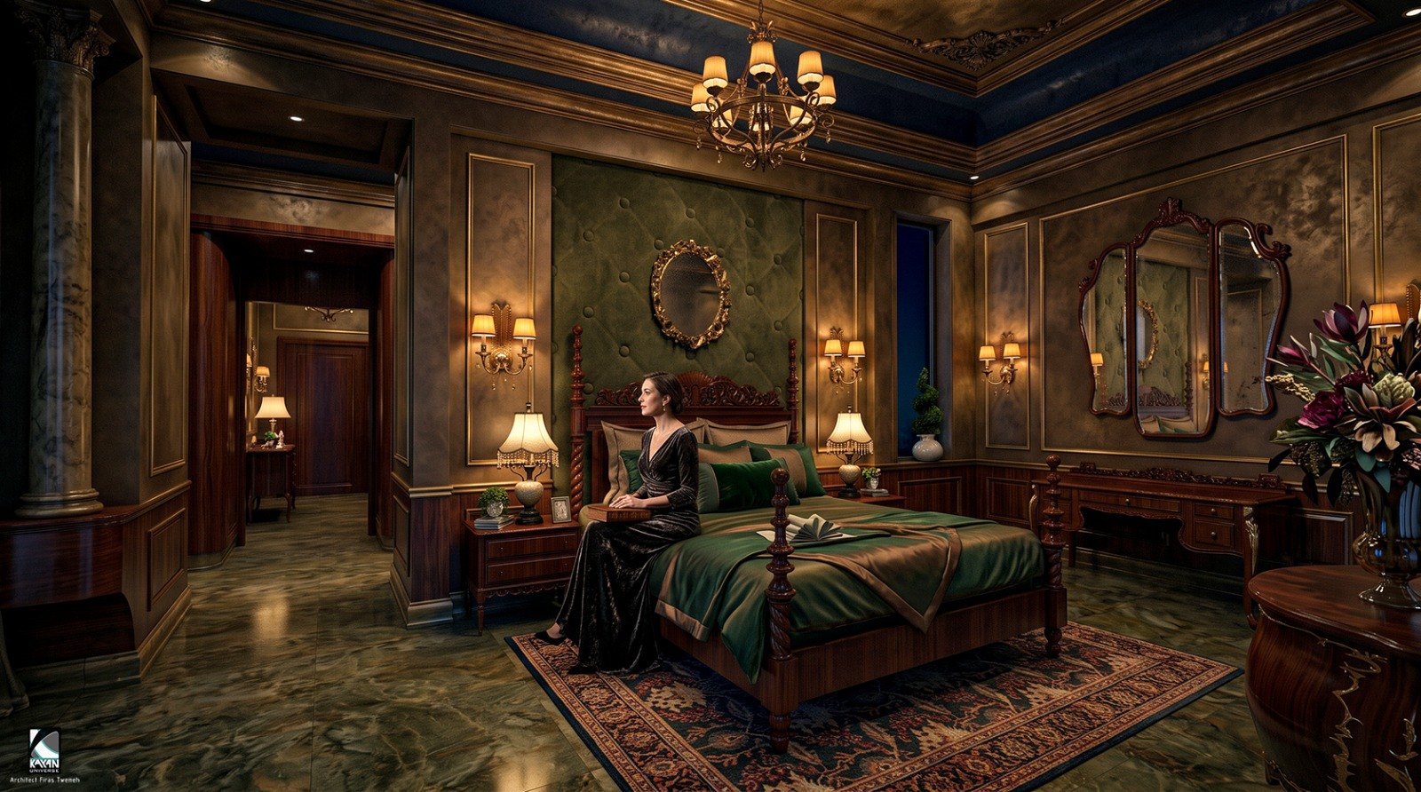 Master bedroom, Castle for Dr. Naeem Alradi.