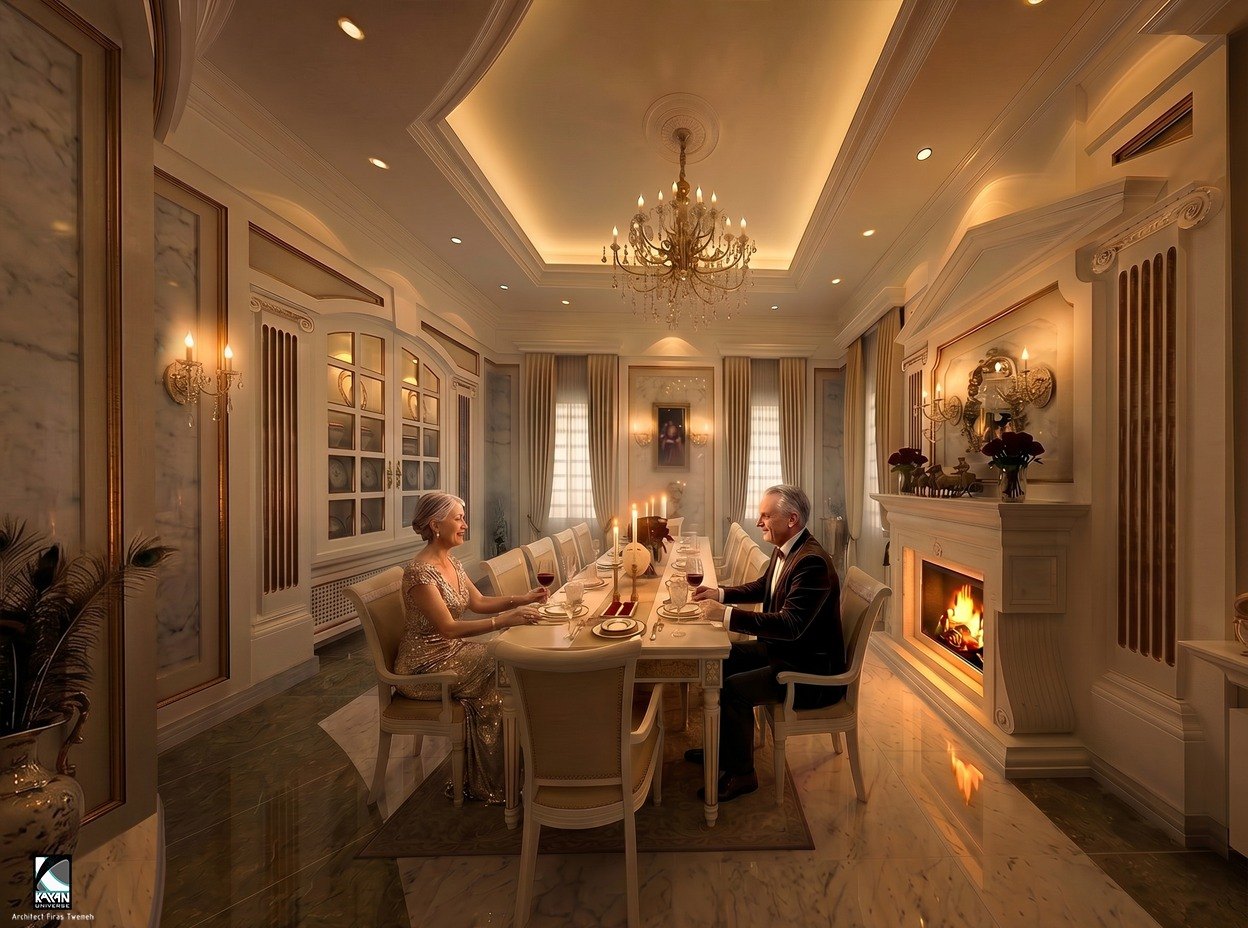 Dining room, Villa Mr. Michel Lama.
